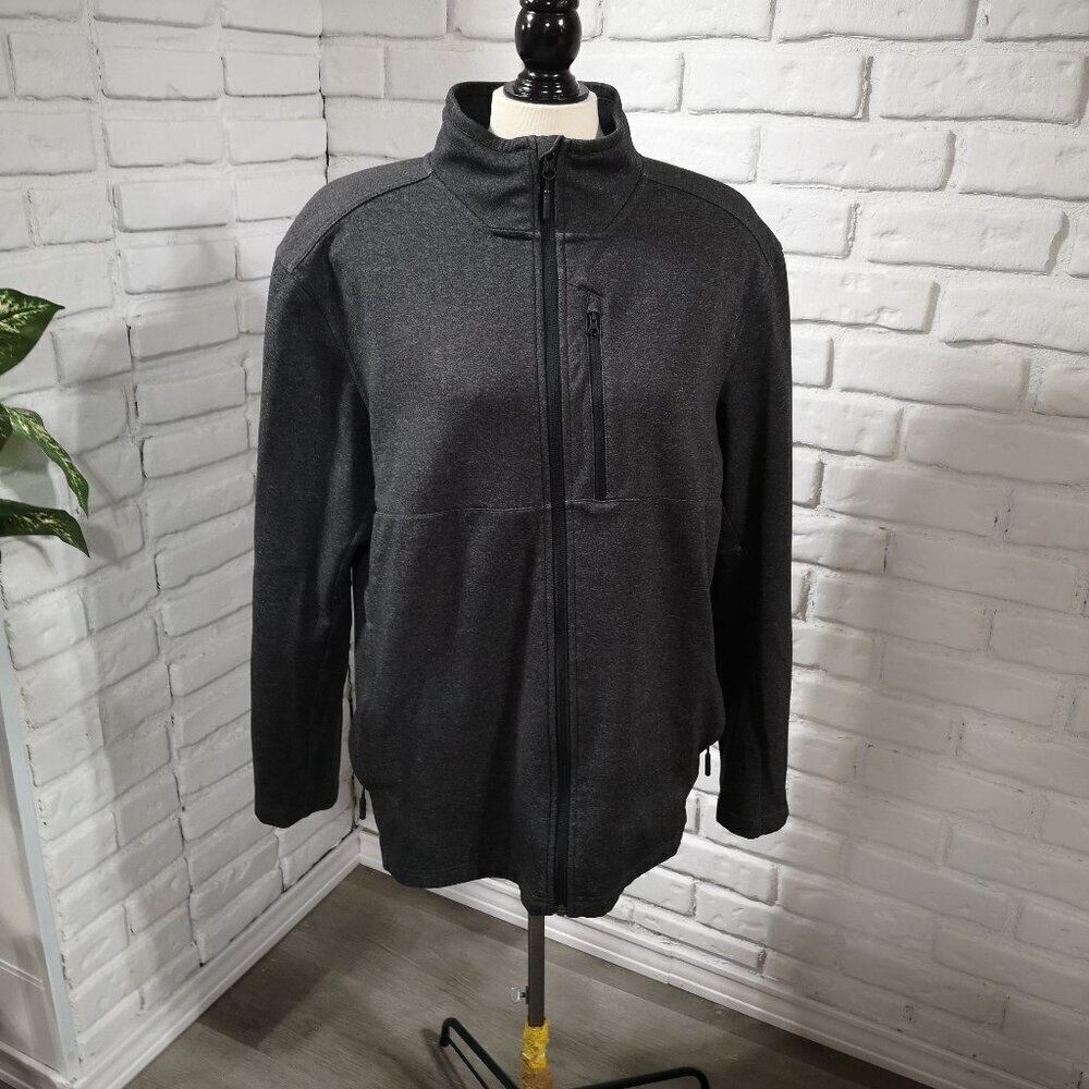 The North Face Men's Size XL Dark Grey Fleece Lined Full Zip Athletic Jacket